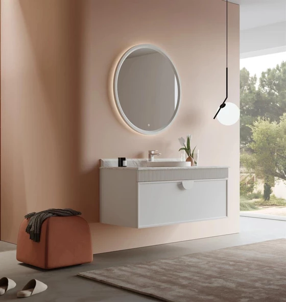 Orka Molino 122 cm Mat Kaşmir Lake Banyo Dolabı Takımı - Resim 2