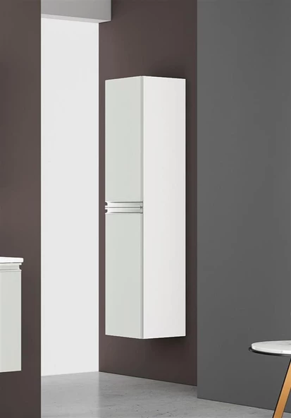 Orka Terme Beyaz Banyo Boy Çamaşır Dolabı