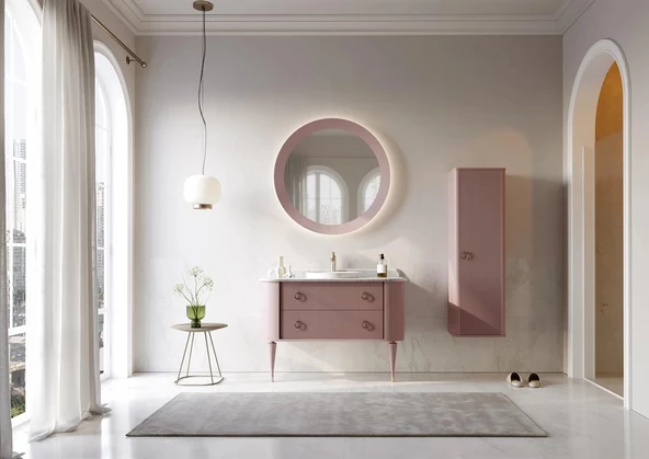 Orka Felice 100 cm Pudra Lake Banyo Dolabı Takımı - Resim 7