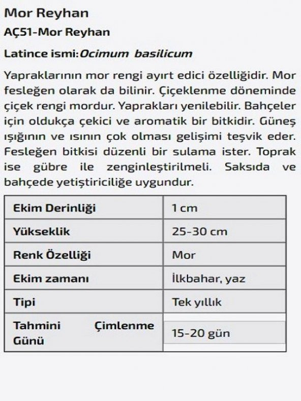 Mor Reyhan Çiçeği Tohumu - 2