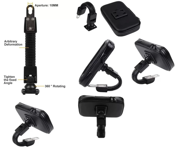 Bisiklet Ve Motosiklet Su Geçirmez Telefon Tutucu 6.2" - 4