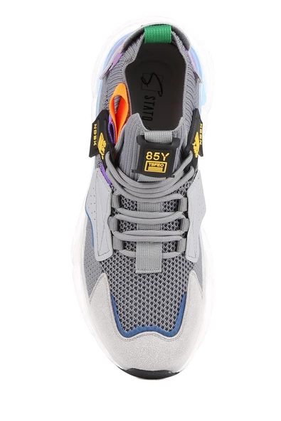 Stato - Gri Renk Bağcıklı Erkek Sneaker 25Y-1023 - 5