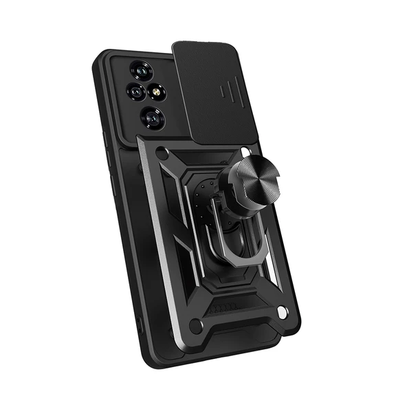 Honor 200 Pro Kılıf Magnetik Standlı Kamera Korumalı Zore Sürgülü Vega Kapak - 2