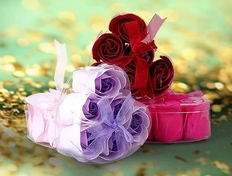 Kalp Kutulu Gül Şeklinde Sabun - 2