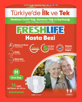 Freshlife Yetişkin Hasta Bezi M 16'lı