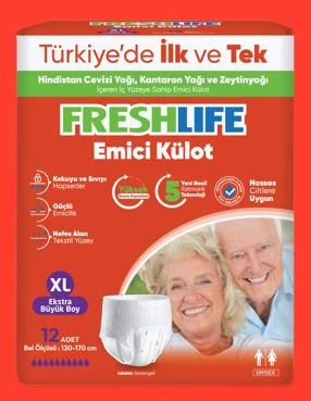 Freshlife Emici Külot Hasta Bezi XL 12'li