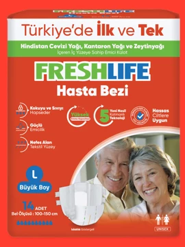 Freshlife Yetişkin Hasta Bezi L 14'lü