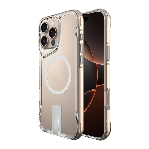 Apple iPhone 16 Pro Kılıf Magsafe Şarj Özellikli Redclick T-Max Standlı Kapak - Resim 2