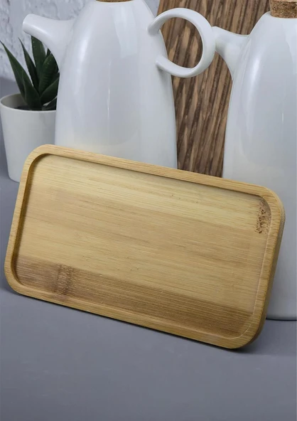 2'li Porselen Yağdanlık Seti - Bambu Altlıklı Yağlık Takımı - Mantar Kapak - 2x500 ML - 5