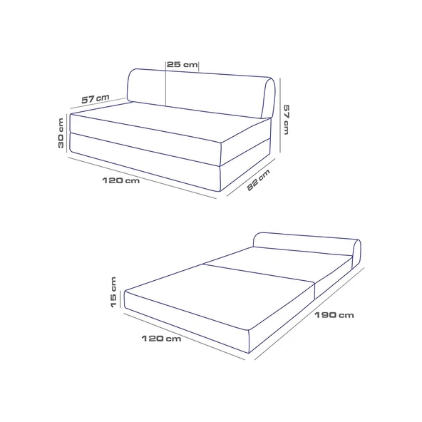 Yataklı Koltuk Magic Buklet Çift Kişilik  Beyaz Çift - Resim 7