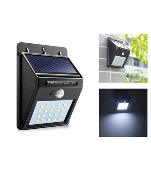 Güneş Enerjili Bahçe Lambası 20 Led 4'lü Paket Bahçe Aplik Bahçe Lambası Bahçe Aydınlatma - Resim 2