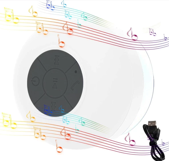 QASUL Eşsiz Dayanıklı Vantuzlu Duş Hoparlörü Oynatıcı Konforlu  Müzik Çalar Araba Dış Mekan, Havuz, Banyo - 7