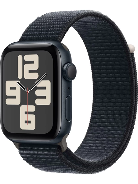 Apple Watch SE 2.Nesil (2023) GPS 44mm Midnight Aluminium Case with Midnight Sport Loop - TEŞHİR