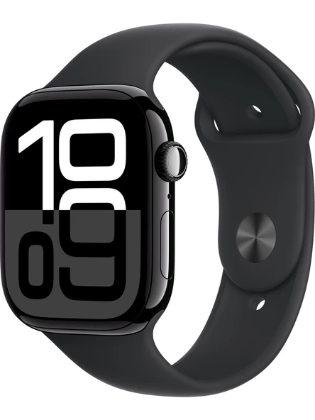 Apple Watch Series 10 Gps 46MM Jet Black Aluminium Case With Black Sport Band - M/l - TEŞHİR