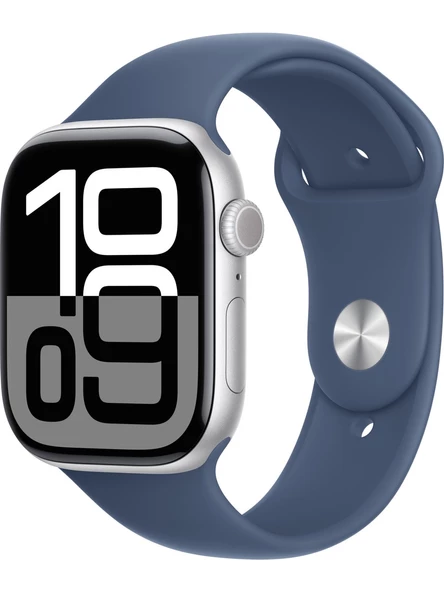 Apple Watch Series 10 Gps 46MM Silver Aluminium Case With Denim Sport Band - M/l - TEŞHİR