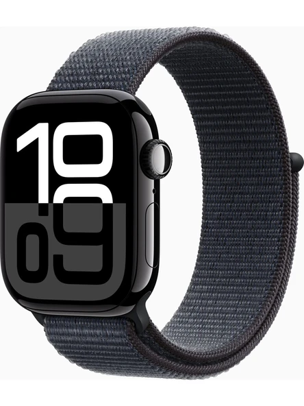 Apple Watch Series 10 GPS 42mm Simsiyah Alüminyum Kasa ve Mürekkep Moru Spor Loop Kordon Akıllı Saat - TEŞHİR