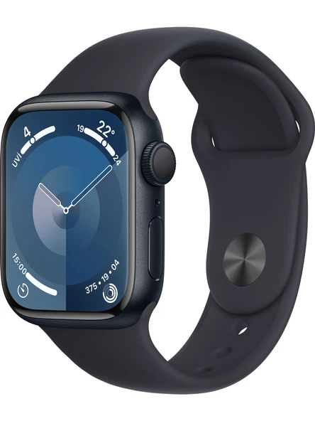 Apple Watch Seri 9 Gps 45MM Gece Yarısı Alüminyum Kasa Spor Kordon - M/l MR9A3TU/A - TEŞHİR