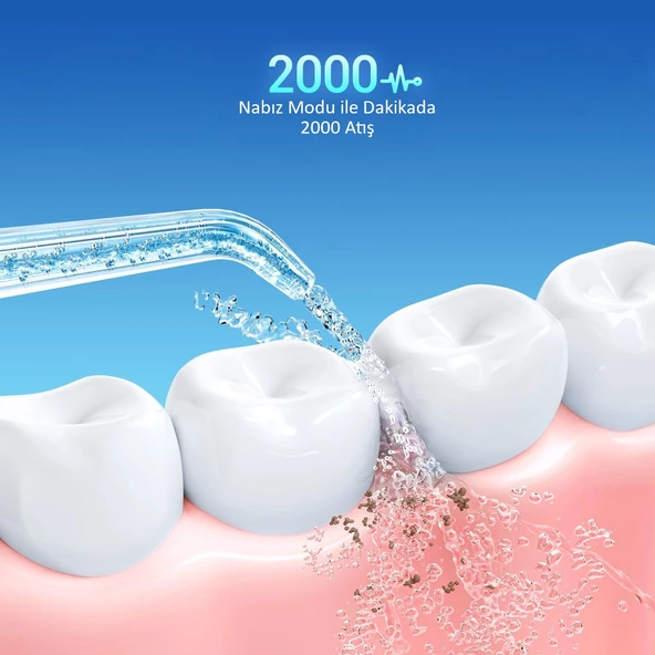 Valkyrie Şarj Edilebilir Taşınabilir Ağız Duşu 280ml Diş Protez Bakım Cihazı Gündelik Kullanım - 4