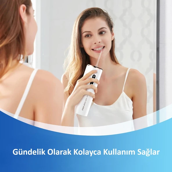 Valkyrie Şarj Edilebilir Taşınabilir Ağız Duşu 280ml Diş Protez Bakım Cihazı Gündelik Kullanım - 2
