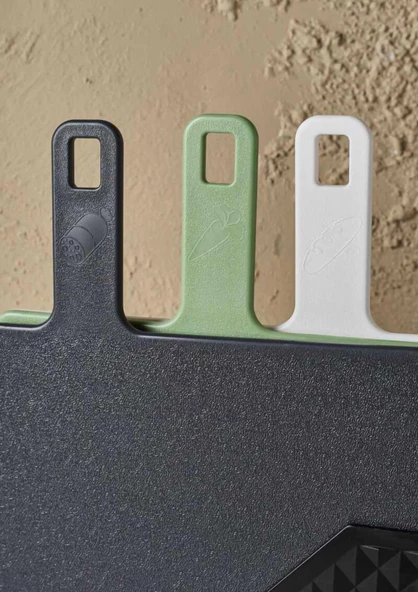 Stantlı Kesme Tahtası Seti - 3lü Kesim Tahtası Takımı - 4 Parça - 5