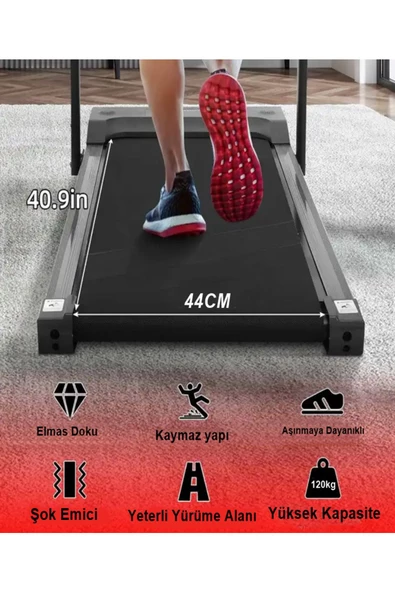 Eğim Aparatlı 2hp Fitness Katlanır Koşu Bandı 7 katmanlı  Elektrikli Ev Ofis Kolay Kurulum Akıllı - 5