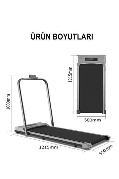 Eğim Aparatlı 2hp Fitness Katlanır Koşu Bandı 7 katmanlı  Elektrikli Ev Ofis Kolay Kurulum Akıllı - 3