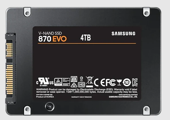 4TB SAMSUNG 870 EVO 560/530MB/s MZ-77E4T0BW SSD (Resmi Distribütör Garantili) - 2