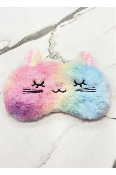 MARS BABY Peluş Kedili Göz Uyku Bandı Karışık Renkli - 3