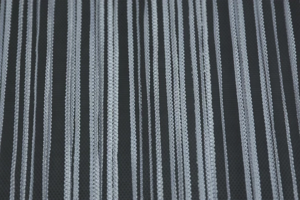 İP ZİNCİR GRİ RENK EN 100 CM BOY 280 CM HAZIR DÜĞMELERİ DİKİLMİŞ İP PERDE - Resim 3