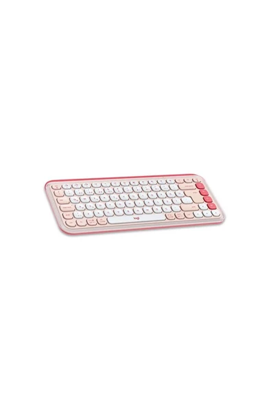 Logitech POP ICON Bluetooth Klavye Mouse Seti Pudra Pembe 920-013077 - Resim 2