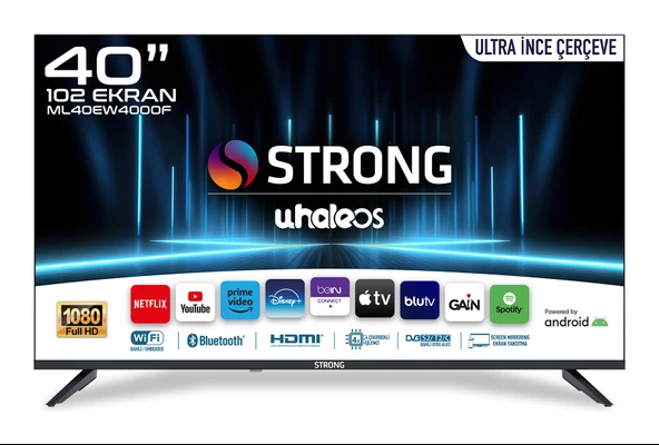 ML40EW4000F 40’’ 102cm Ekran Full HD Whale OS Smart TV Dahili Uydu Alıcılı Ultra Ince Çerçeve