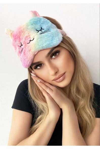 MARS BABY Peluş Kedili Göz Uyku Bandı Karışık Renkli - 2