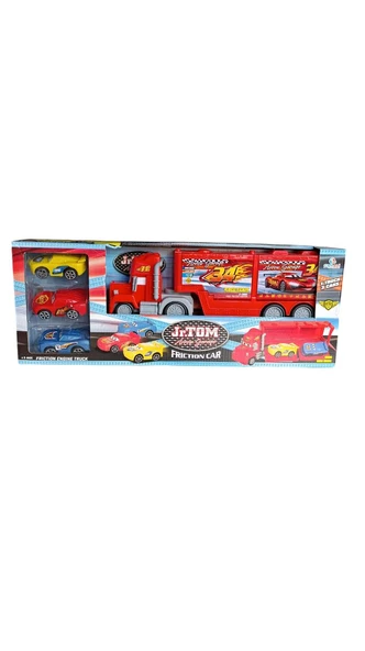 CNL-6117 JR. TOM FRICTION CAR 3 ARAÇLI TAŞIYICI TIR 35 cm
