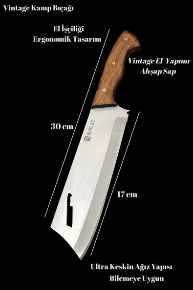 SürLaz Kamp Outdoor Şef Bıçak 29 Cm Çok Amaçlı - 2