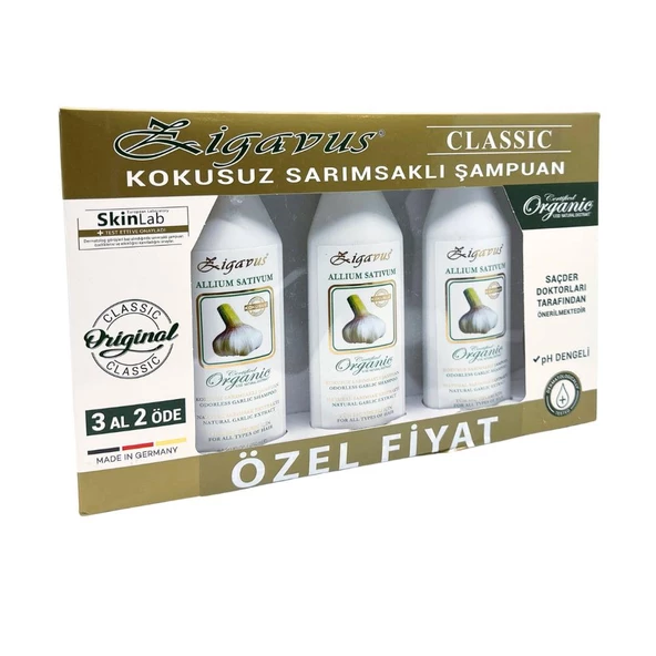 Zigavus Kokusuz Sarımsaklı Şampuan 3 Al 2 Öde