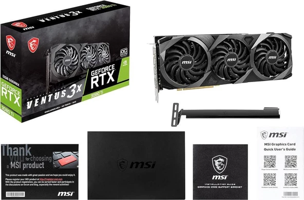 MSI RTX 3080 TI Ventus 3X 12G OC 384 Bit GDDR6X 12 GB Ekran Kartı - Teşhir - 8