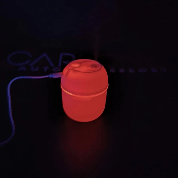 Mini Ortam Nemlendirici Araç İçi Ev Ofis Rgb Renkli Işıklı Buhar makinası - 2