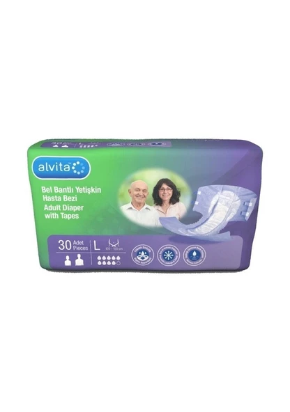 Alvita Hasta Bezi Large 30 Lu Bel Bantlı 2 Paket