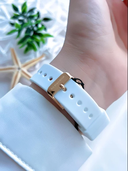 U.S.POLO ASSN Silikon Kordon 5 Atm Suya Dayanıklı Spor Kadın Kol Saati U.SPA.2101.B4 - Resim 3