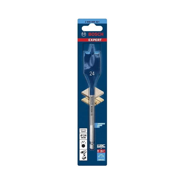 Bosch EXP SCS Yaprak Ahşap Matkap Ucu HEX 24x152mm - 2608900321 - 3