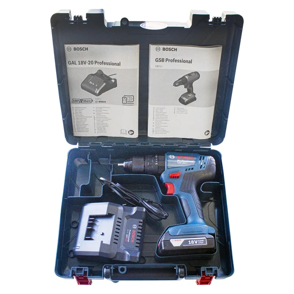 Bosch Professional GSB 183 Tek Akülü 2 Ah Darbeli Matkap Şarjlı  - 06019K9101 - 3