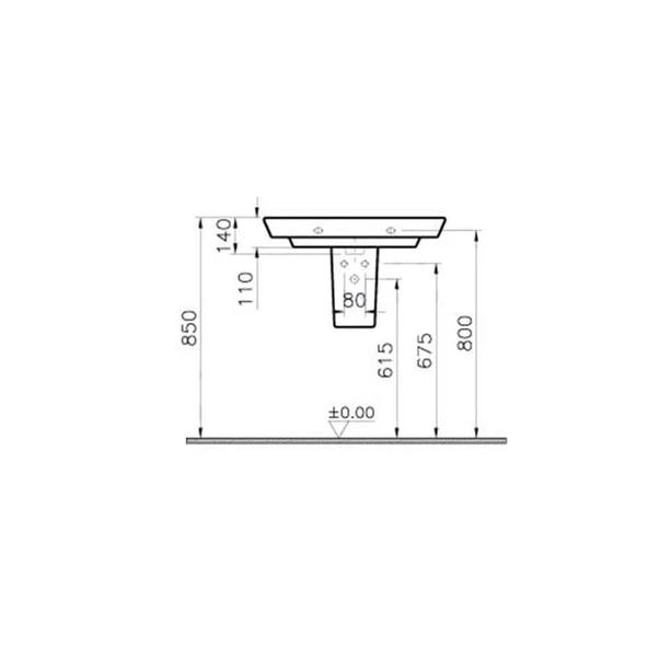 4456B003-0156 Vitra T4 Yarım Ayak - 2
