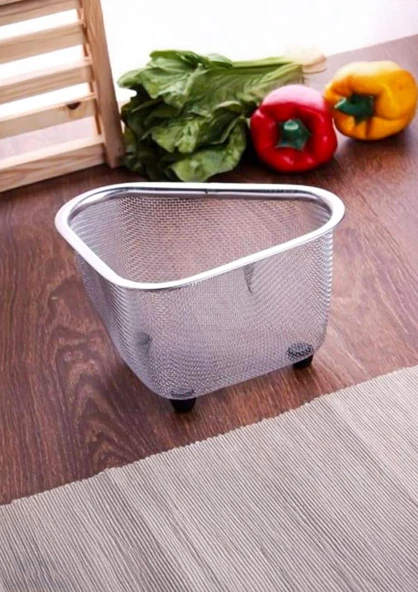 Lavabo Süzgeci - Çeşme Altı Süzgeçli Lavabo Torbası - Paslanmaz Çelik