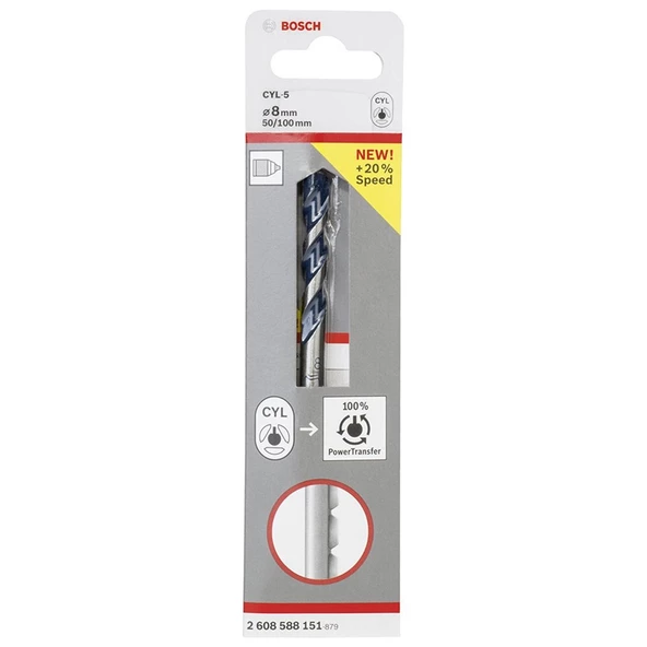 Bosch Cyl-5 Blue Granite Turbo Beton Matkap Ucu 8*100mm - 2608588151 - 2