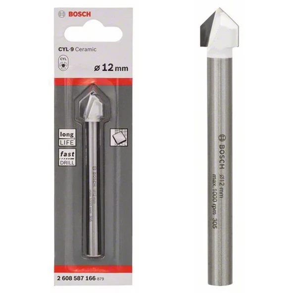 Bosch CYL-9 Seramik Matkap Ucu 12*90 mm - 2608587166 - 2