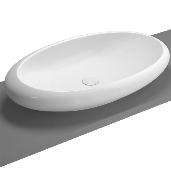 4446B403-0016 Vitra İstanbul Oval Çanak Lavabo, 85 cm, Vitra Clean