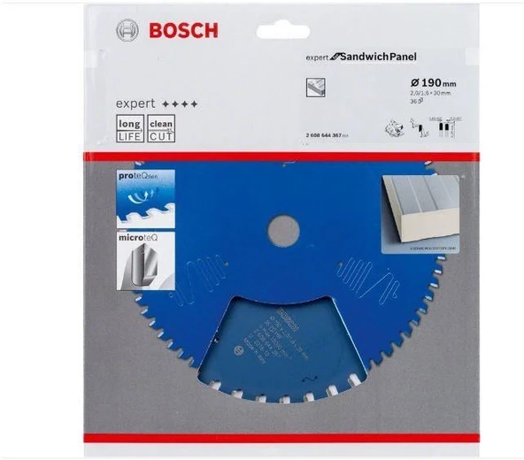 Bosch EXSP Daire Testere Bıçağı Sandviç Panel 190*30 36 D E - 2608644367 - 2