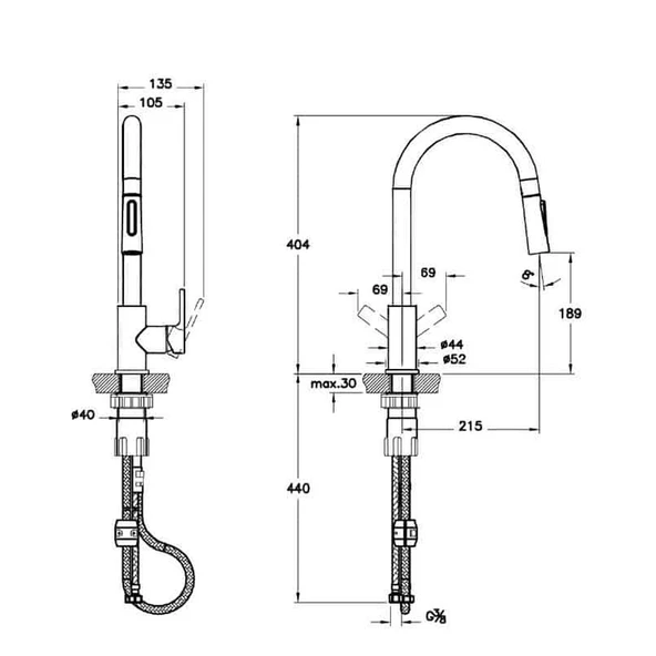 A42145 Artema Maestro Pull-Down Eviye Bataryası - 2