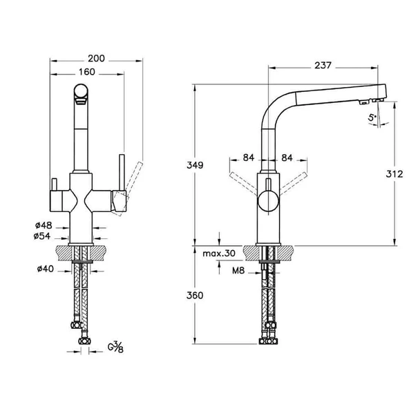 Artema Split Dual Flow Eviye Bataryası Arıtma Çıkışlı A42144 - 2