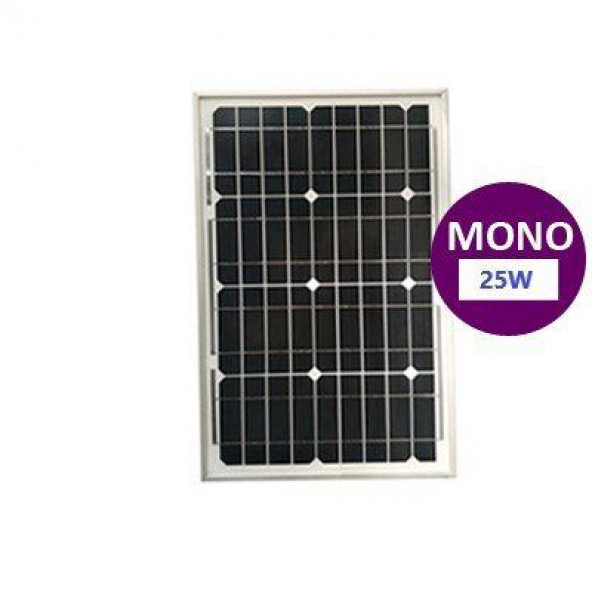 Lexron 25 Watt Monokristal Güneş Paneli(1. Sınıf A Kalite (10 Yıl Garanti)(Kargo Bedava)
